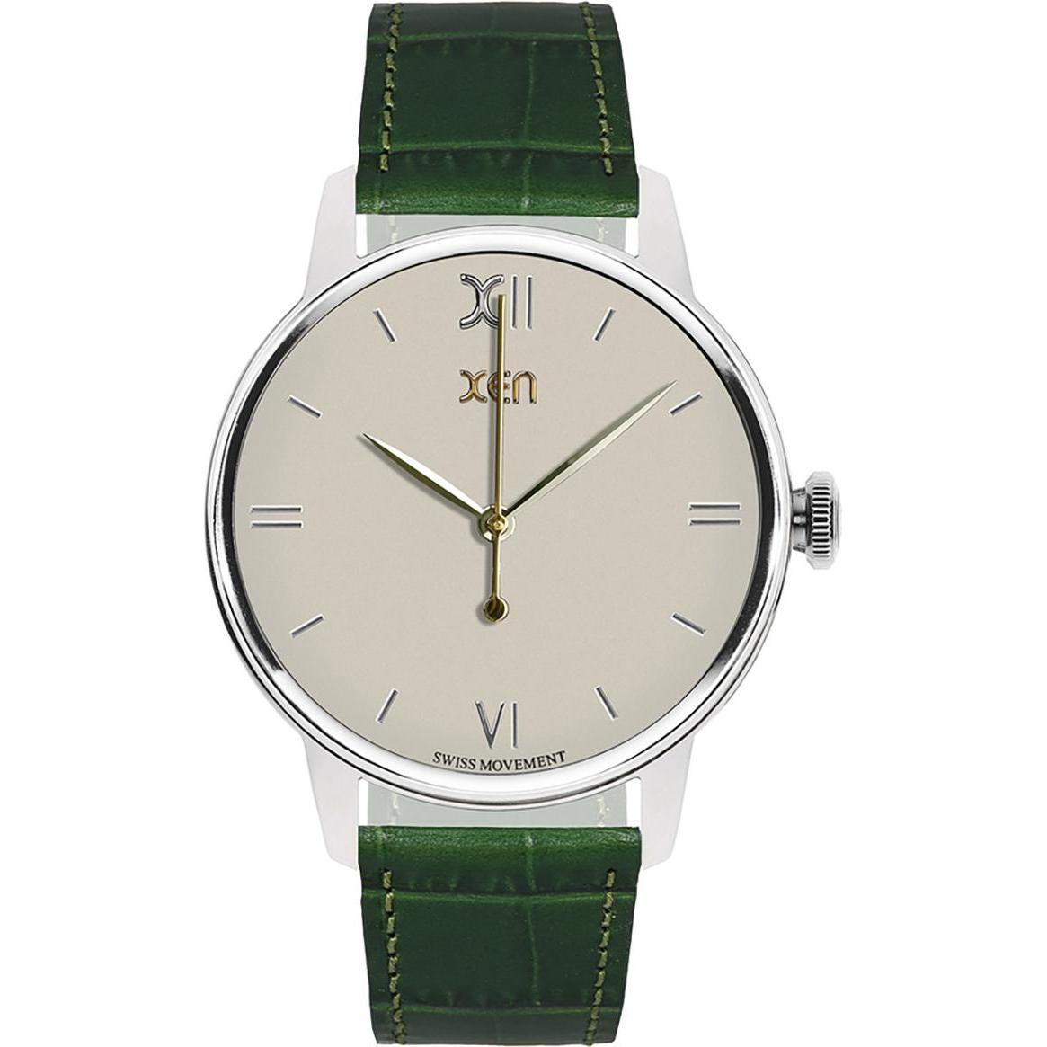 Xen, Armbanduhr, Armbanduhr Classic XQ0301, Grün, (Analoguhr, 41 mm)