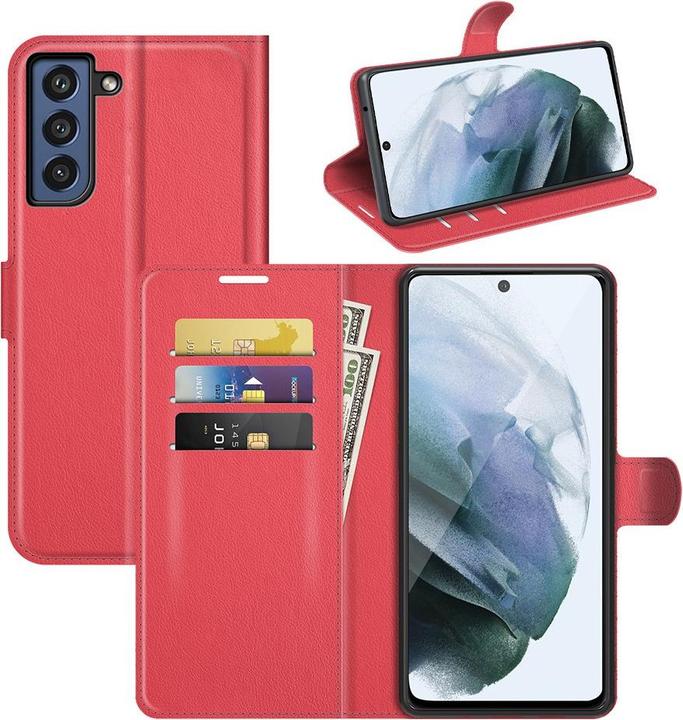 Image du produit Cover-Discount Galaxy S21 FE - Étui en cuir rouge (Samsung Galaxy S21 FE)