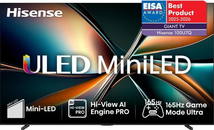 Image du produit Hisense TV 100U7Q (100", U7Q, Mini-LED, 4K, 2025)