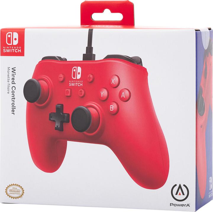 Productafbeelding PowerA Bedrade controller voor Nintendo Switch - Framboosrood (Switch)
