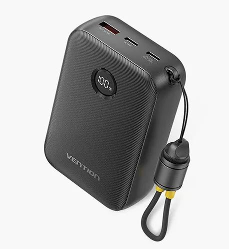 Actual product image Vention POWER BANK USB 20000MAH 22.5W/BLACK FKBB0-C (20000 mAh, 22.50 W, 77 Wh)