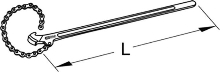 Produktbild KS Tools BRONZEplus Kettenrohrzange, funkenfrei, leichte Ausführung, Ø 50 mm (600 mm)