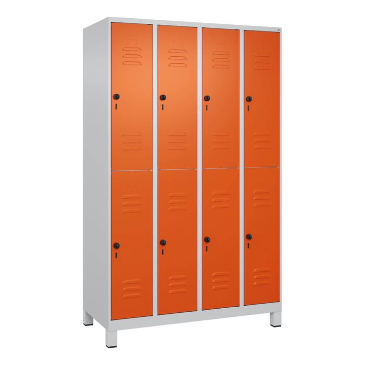 Produktbild C+P Doppel-Garderobenschrank Classic Plus, Abteilbreite 30 cm, mit Füssen (120 cm, 195 cm)