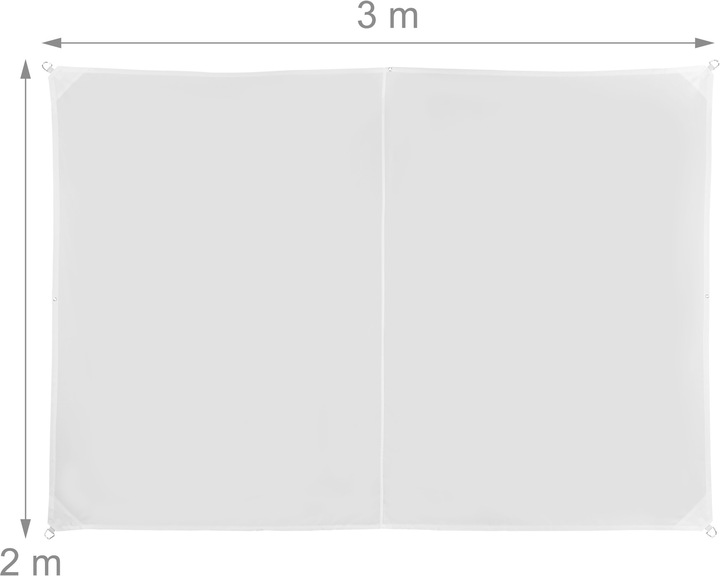Actual product image Relaxdays White Rectangular Awning (300 x 200 x 0.5 cm)