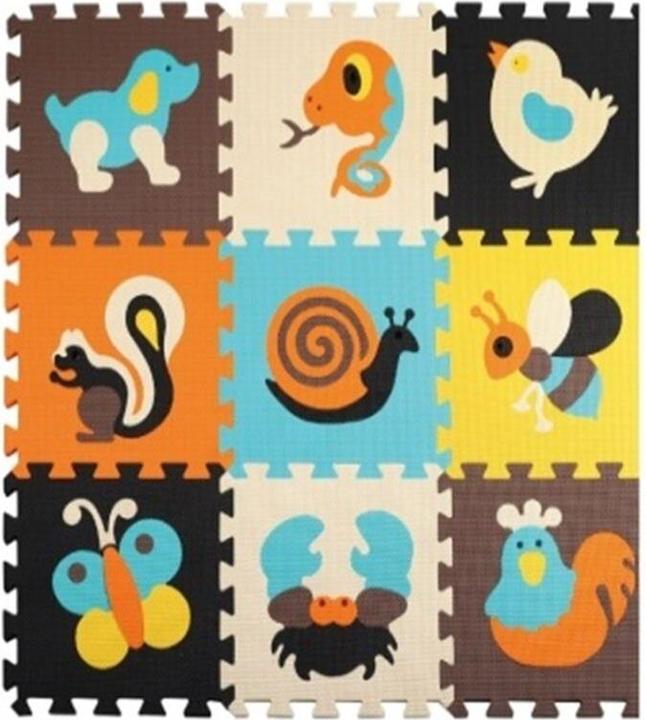 Produktbild Ikonka Schaumstoff-Puzzlematte für Kinder 9 el. bunt 85cm x 85cm x 1cm (85 x 85 cm)