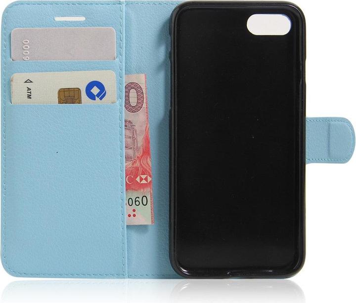 Image du produit Cover-Discount iPhone 8 / 7 - étui en cuir Etui cartes compartiments bleu clair (Apple iPhone 7, Apple iPhone 8)