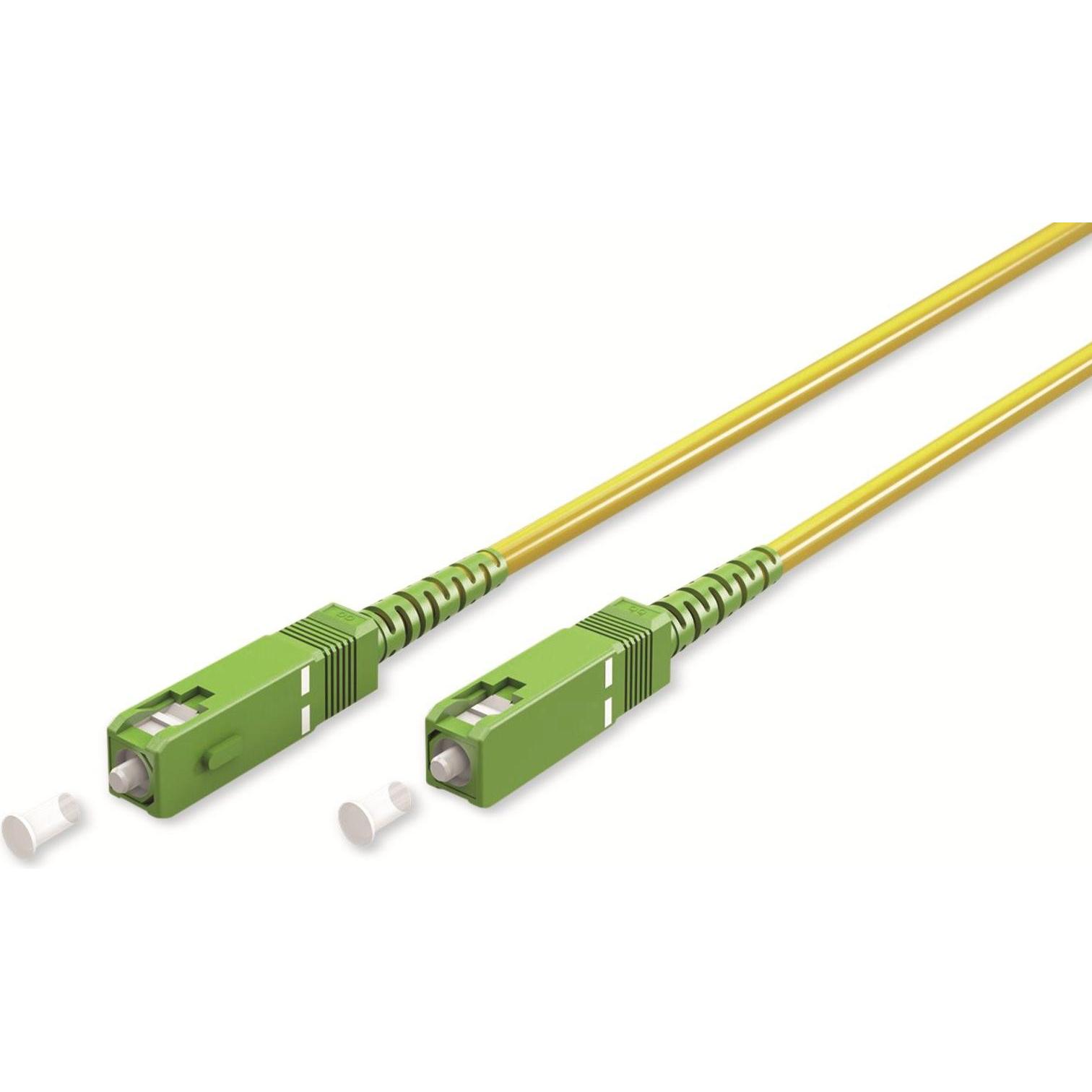 Goobay Glasfaserkabel FTTH, Singlemode OS2 Yellow, Gelb Simplex, 20 m (UTP, CAT6, 20 m), Netzwerkkabel