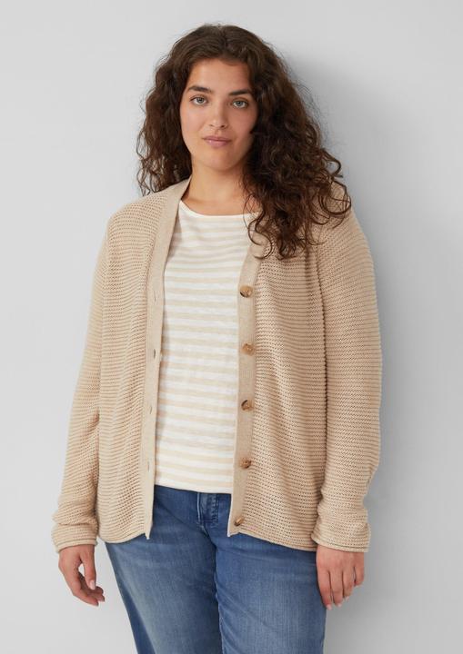 Produktbild s.Oliver Strickjacke Strickpullover mit Knopfleiste (52)