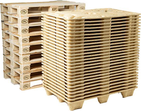 Actual product image Inka Pallets made of moulded chipboard, LxW 1200 x 800 mm, with 9 feet, max. load 900