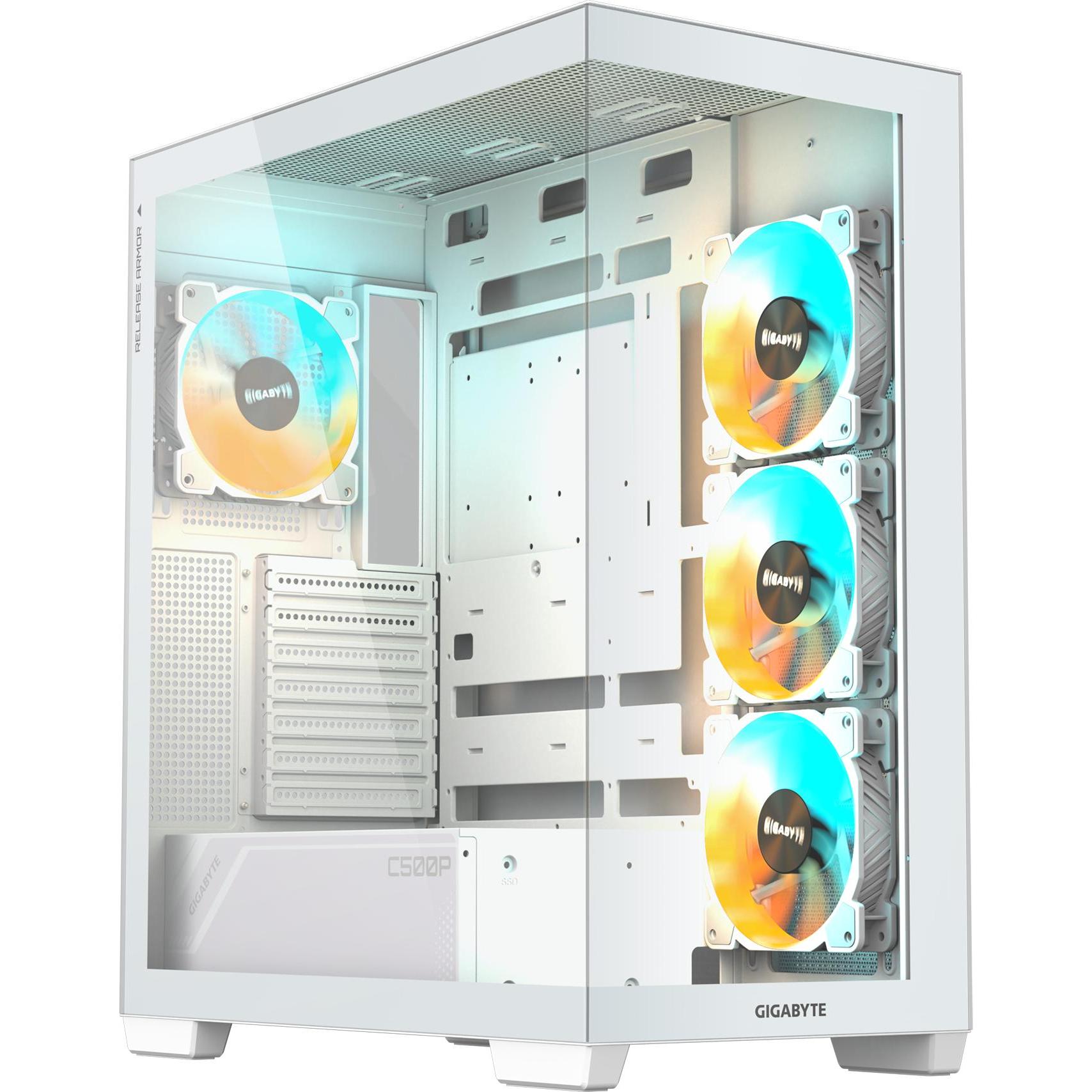 Gigabyte C500 Panoramic Stealth Ice (ATX), PC Gehäuse, Weiss