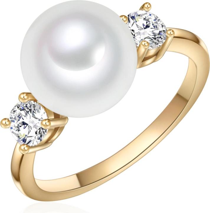 Immagine prodotto Lulu & Jane Donna Ottone Zirconia Shell Core Pearl Oro Giallo - 29629 (56)