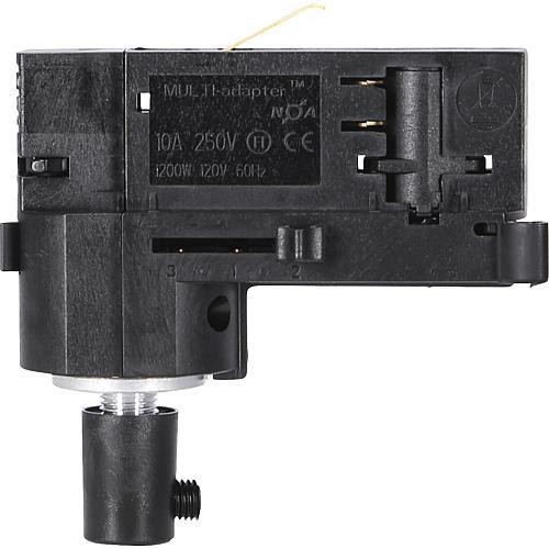 Actual product image Global Trac Euro adapter for GA100-2 3-phase track, black max. 10A/100N