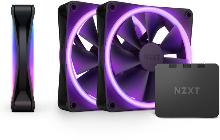 Actual product image NZXT F120 RGB Duo (120 mm, 3 x)