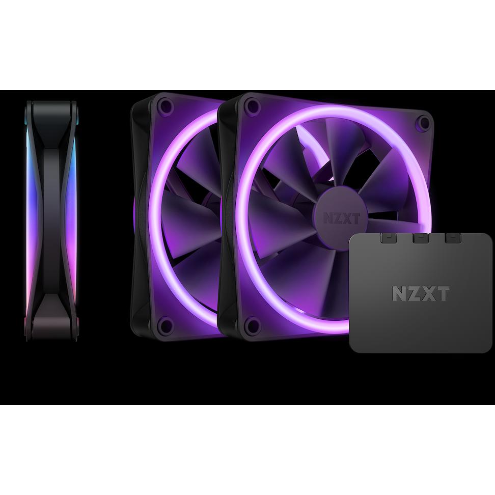 NZXT F120 RGB Duo (120 mm, 3 x), PC Lüfter, Schwarz
