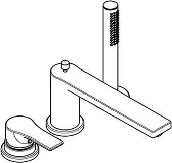 Produktbild Kludi WF ZENTA SL u Brause-EHM Dreiloch DN 15 chr