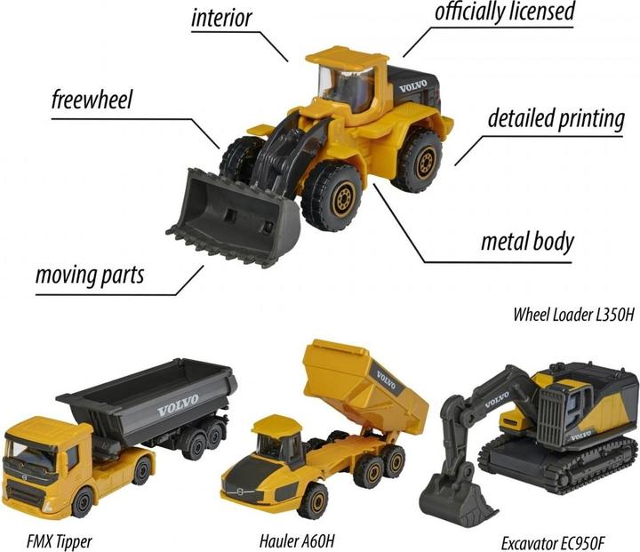 Produktbild Majorette Volvo Construction 4er Geschenkset