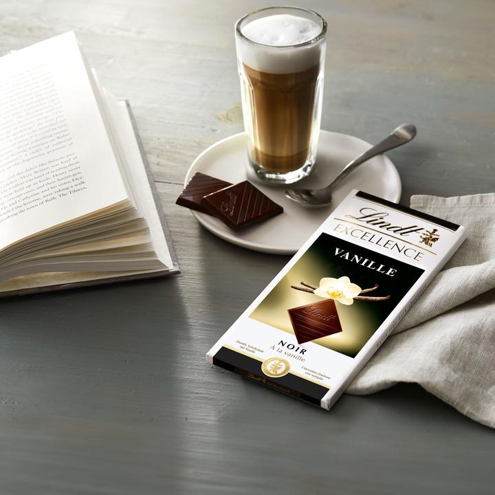 Actual product image Lindt Excellence dark vanilla chocolate bar (100 g)
