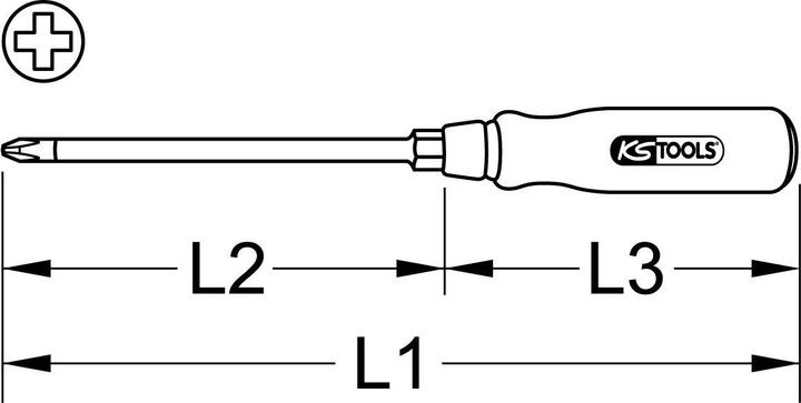Actual product image KS Tools ERGOTORQUE WOOD Screwdriver (hexagon)