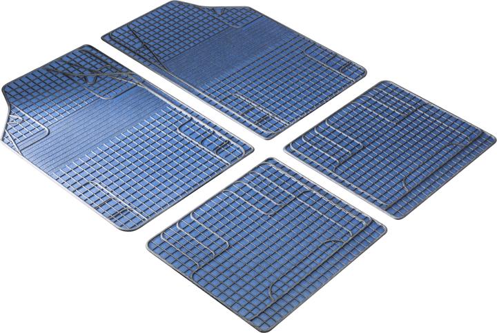 Walser Universal rubber car mat set, 4-piece car mats, can be cut to size (2 front mats + 2 rear mats)