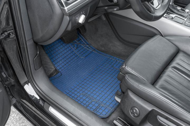 Actual product image Walser Universal rubber car mat set, 4-piece car mats, can be cut to size (2 front mats + 2 rear mats)