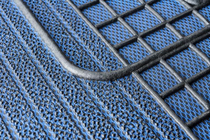 Actual product image Walser Universal rubber car mat set, 4-piece car mats, can be cut to size (2 front mats + 2 rear mats)