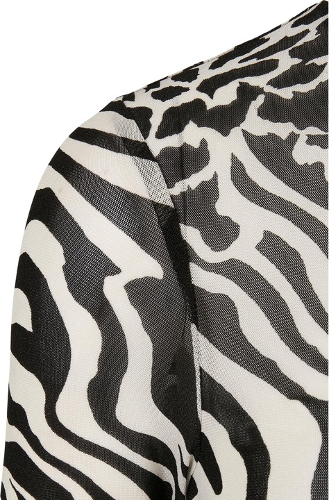 Actual product image Urban Classics Ladies AOP Mesh Turtleneck Longsleeve (5XL)