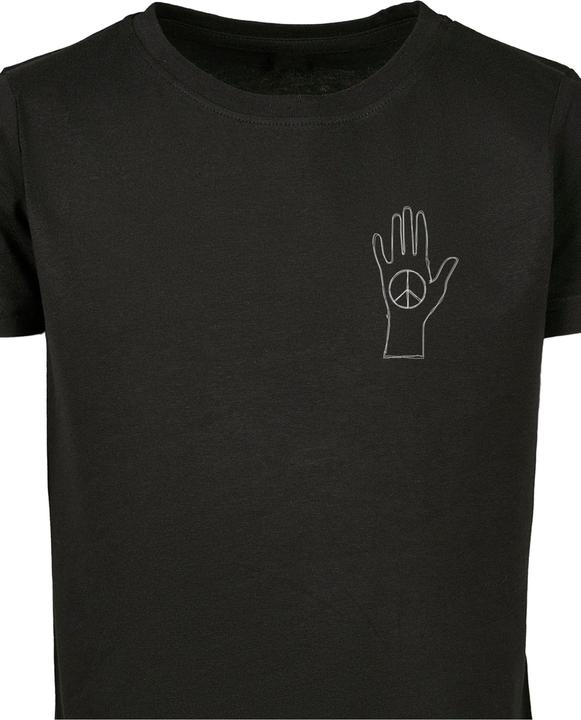Produktbild Merchcode Girls Peace - Scribble Hand Black Short Sleeve Tee - 181019 (110, 116)