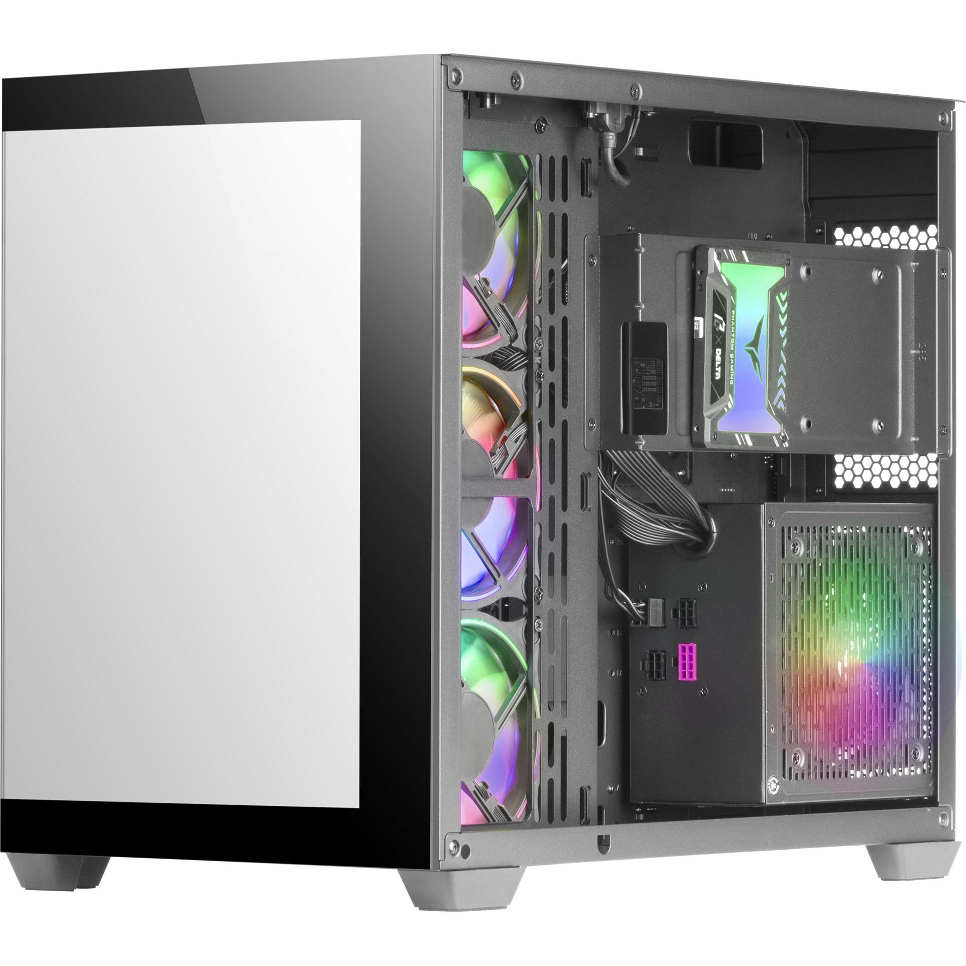 Thumbnail - Mars Gaming Boitier Grand Tour E-ATX MCV4 RGB avec panneaux vitrés (Noir) (mATX, Mini-ITX, ATX), PC Gehäuse, Schwarz