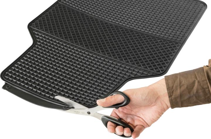 Produktbild Walser Universal Auto-Gummimatten-Set EVO, Automatten 4-teilig zuschneidbar Fussmatten (2 Vordermatten + 2 Rückmatten)