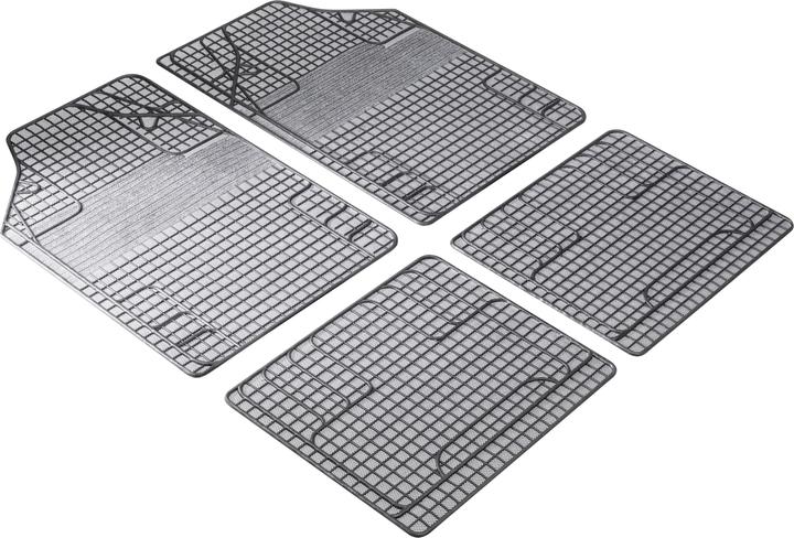 Walser Universal Auto-Gummimatten-Set, Automatten 4-teilig zuschneidbar (2 Vordermatten + 2 Rückmatten)