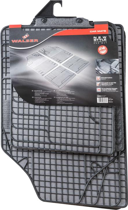 Produktbild Walser Universal Auto-Gummimatten-Set, Automatten 4-teilig zuschneidbar (2 Vordermatten + 2 Rückmatten)