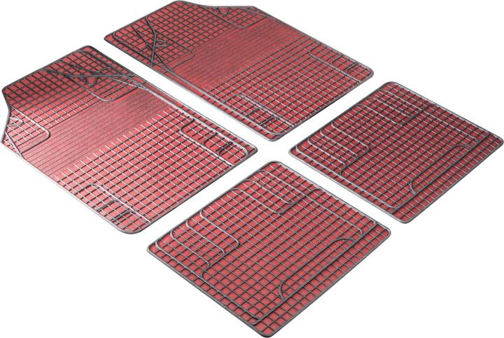 Walser Universal rubber car mat set, 4-piece car mats, can be cut to size, anti-slip (2 front mats + 2 rear mats)