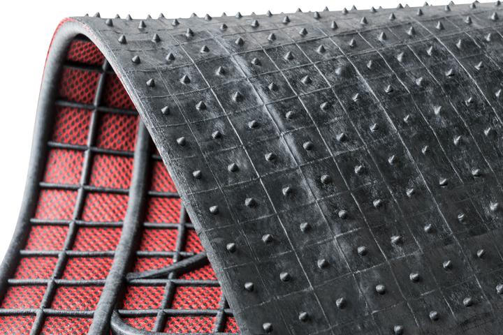 Actual product image Walser Universal rubber car mat set, 4-piece car mats, can be cut to size, anti-slip (2 front mats + 2 rear mats)