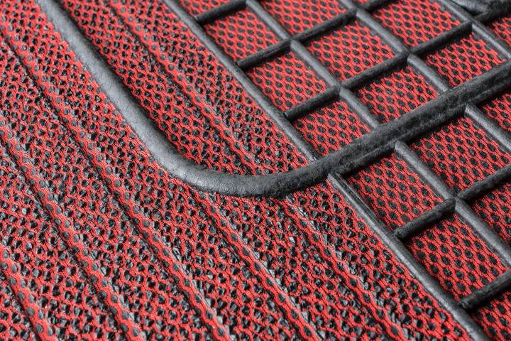 Actual product image Walser Universal rubber car mat set, 4-piece car mats, can be cut to size, anti-slip (2 front mats + 2 rear mats)