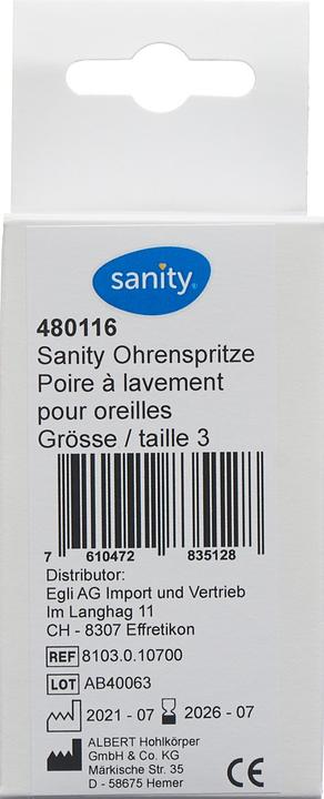 Image du produit Sanity Seringue auriculaire Gr3 27ml