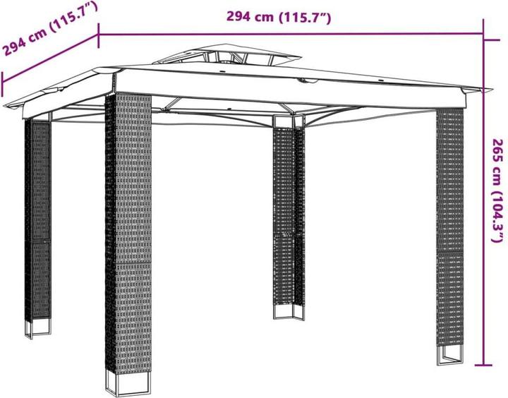 Image du produit vidaXL Pavillon (294 cm, 294 cm)