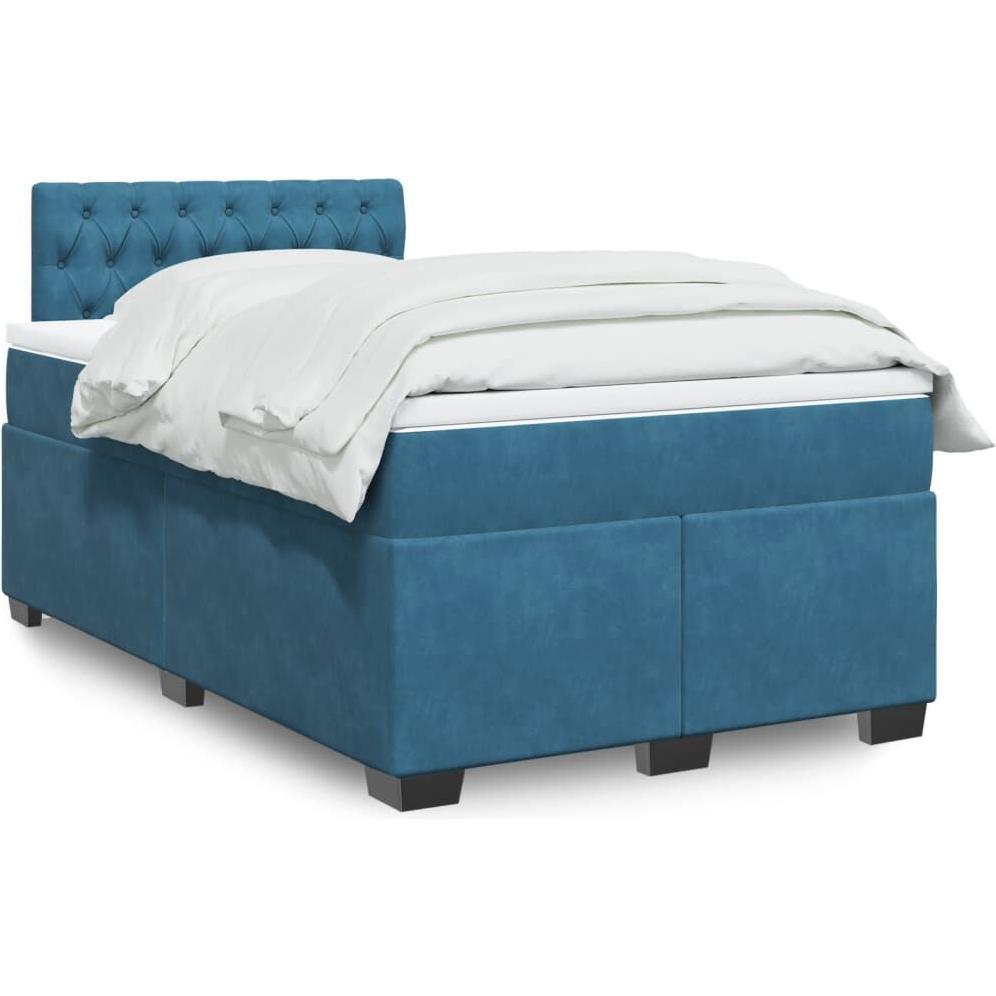 VidaXL, Bett, Bo x springbett mit Matratze 120 x 200 cm Samt (120 x 200 cm)