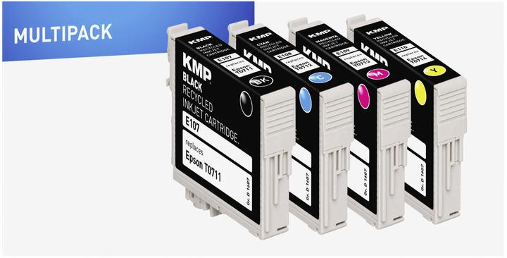 Actual product image KMP E107V Multipack BK/C/M/Y compatible with Epson T 071 (C, FC, M, Y)