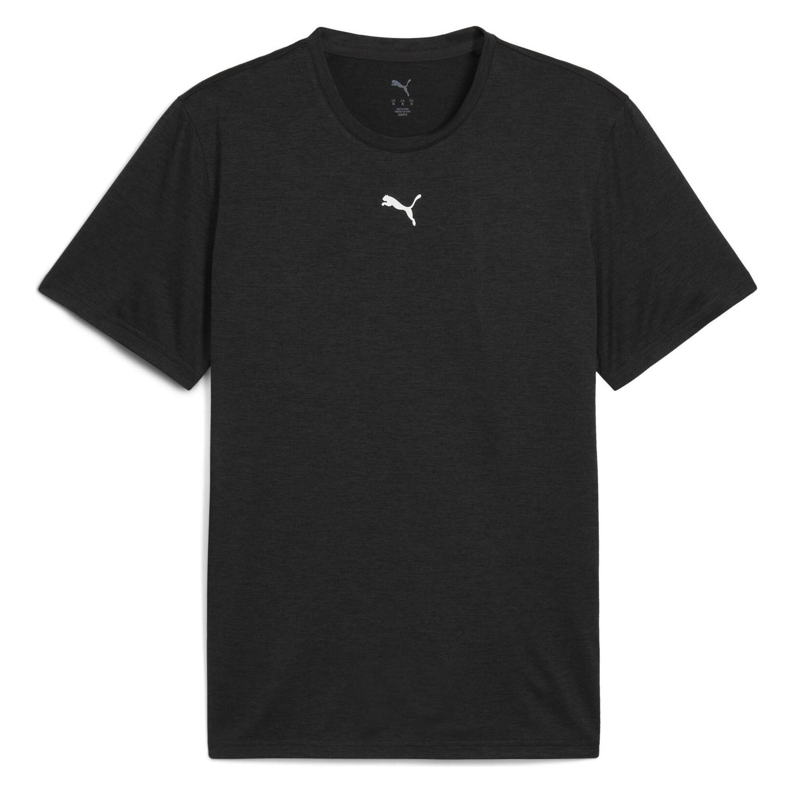 Puma, Mannen, Sportief Shirt, M Tad Essentials Heather Cat Tee (Cf Kleine Kat) (L), Zwart, L