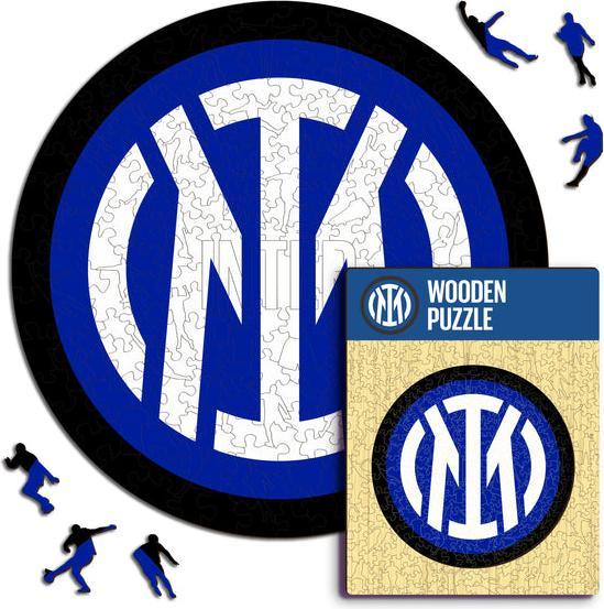 Actual product image Iconic FC Inter Milan - Logo - Wooden Puzzle Size S (150 pieces) (150 pieces)