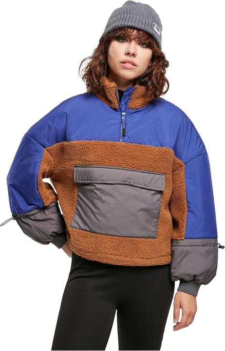 Produktbild Urban Classics Ladies Sherpa 3-Tone Pull Over Jacket (5XL)