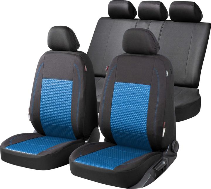 Produktbild Walser Autositzbezug ZIPP-IT Premium Avignon, PKW-Schonbezüge Komplettset mit Reiverschluss-System schwarz
