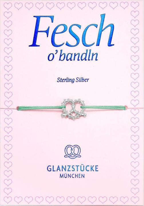 Immagine prodotto Glanzstücke München Bracciale da donna con cuore pretzel - 36368 (22 cm, Argento)