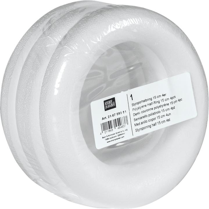 Actual product image Knorr Prandell Styrofoam half ring (Roman) 15cm PU=4 pieces