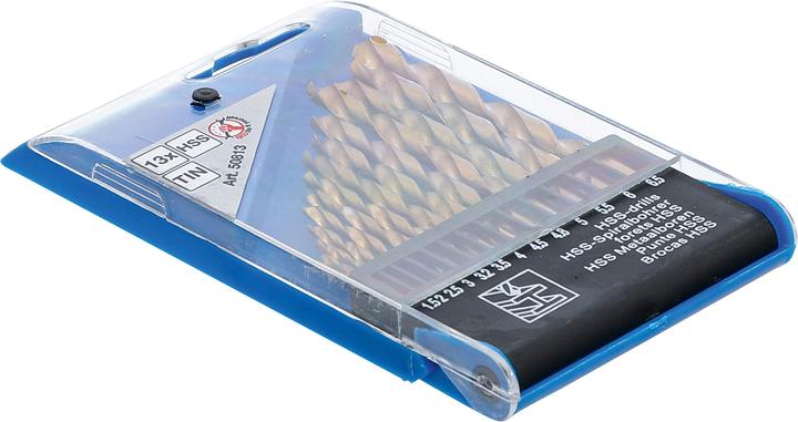 Actual product image BGS HSS Drill Set 1.5 - 6.5 mm titanium coated 13 pcs. (1.5 mm - 6.5 mm)