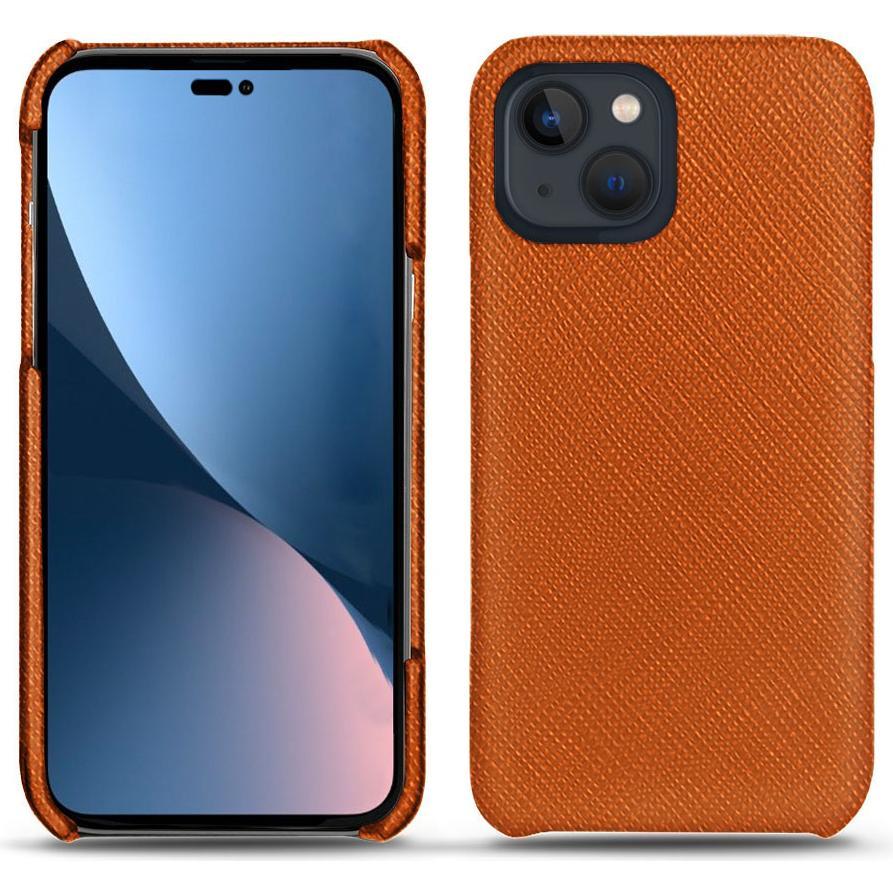 Noreve Lederschutzhülle (Apple iPhone 14 Plus), Smartphone Hülle, Orange