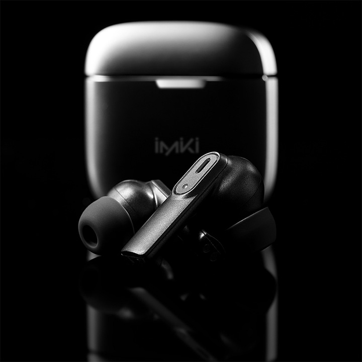 Image du produit Écouteurs Imiki MT2 noir, échantillon (ANC, 26 h, Sans fil)