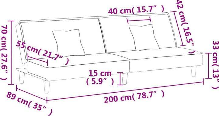 Actual product image vidaXL Maurice (Sofa bed)