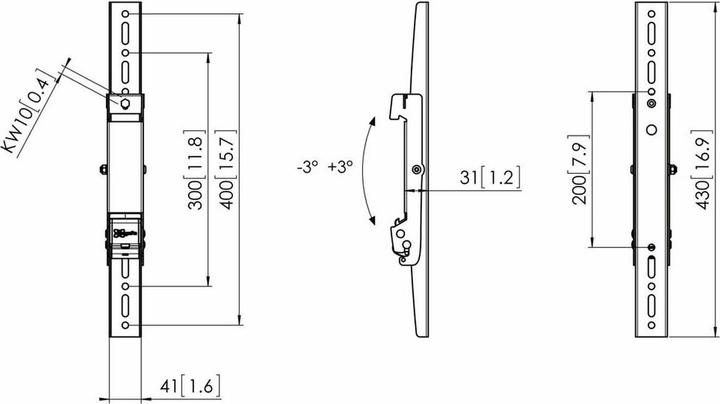 Produktbild Vogels PFS 3304 Display-Adapterstrips (Decke, Wand, Boden, 75", 80 kg)