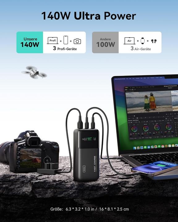 Image du produit INIU Laptop Power Bank (25000 mAh, 92.50 Wh)